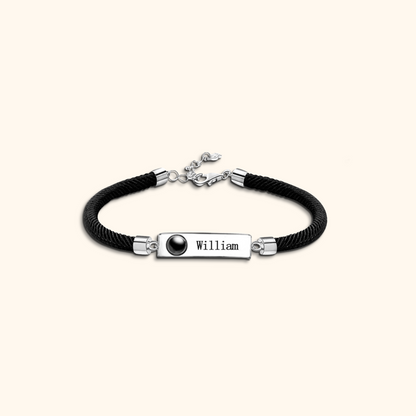 Personalised Name Bracelet with Projection Charm