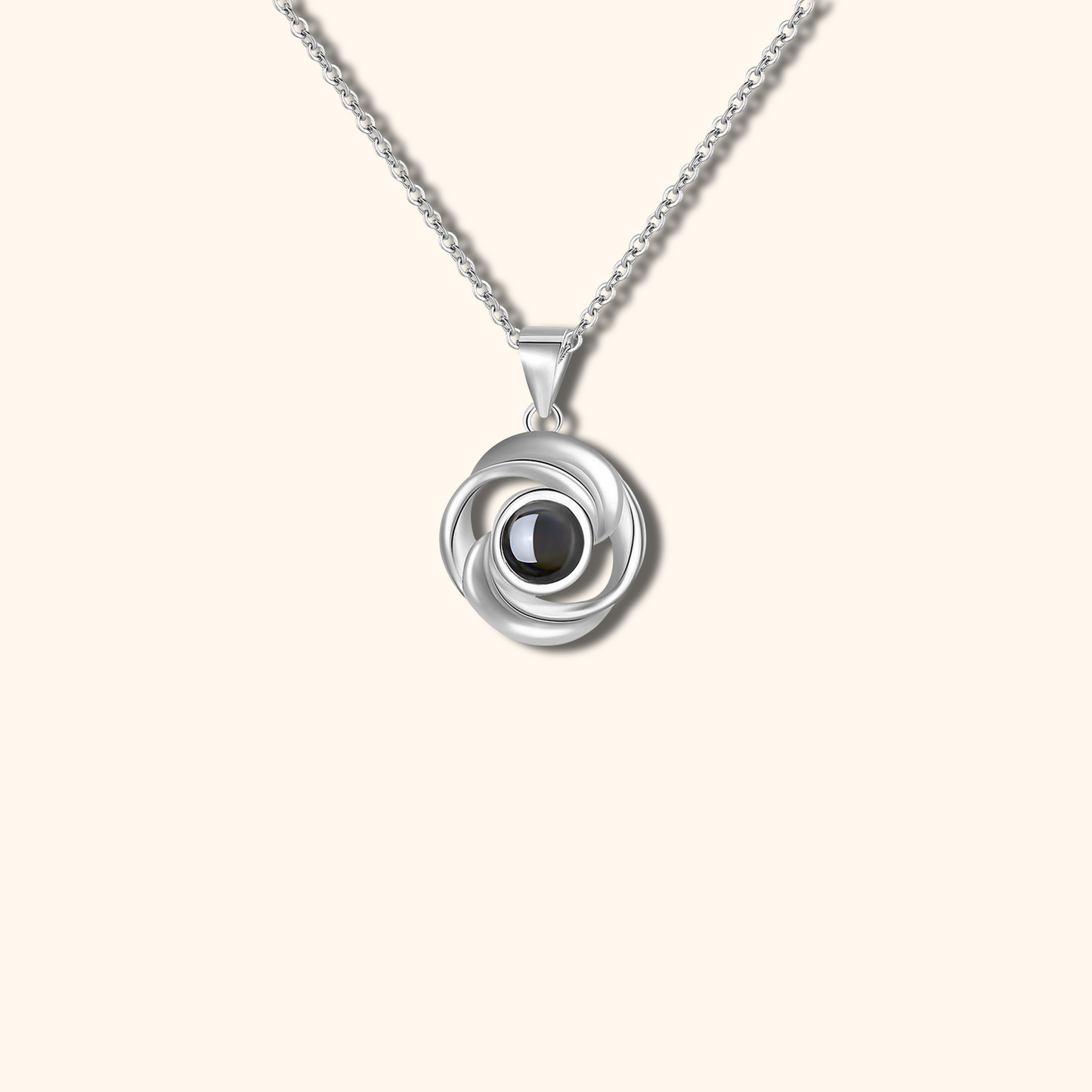 Whirl Photo Projection Pendant Necklace