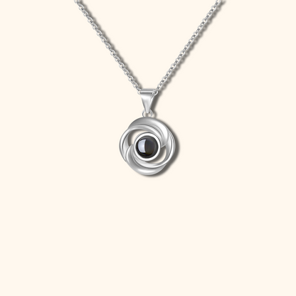 Whirl Photo Projection Pendant Necklace