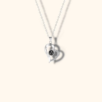 Heart-Shaped Custom Photo Projection Necklace