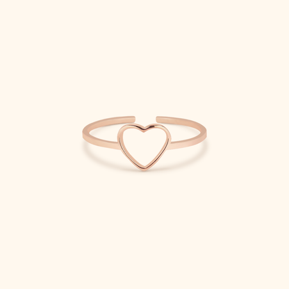 Heart-Shaped Minimalist Rings