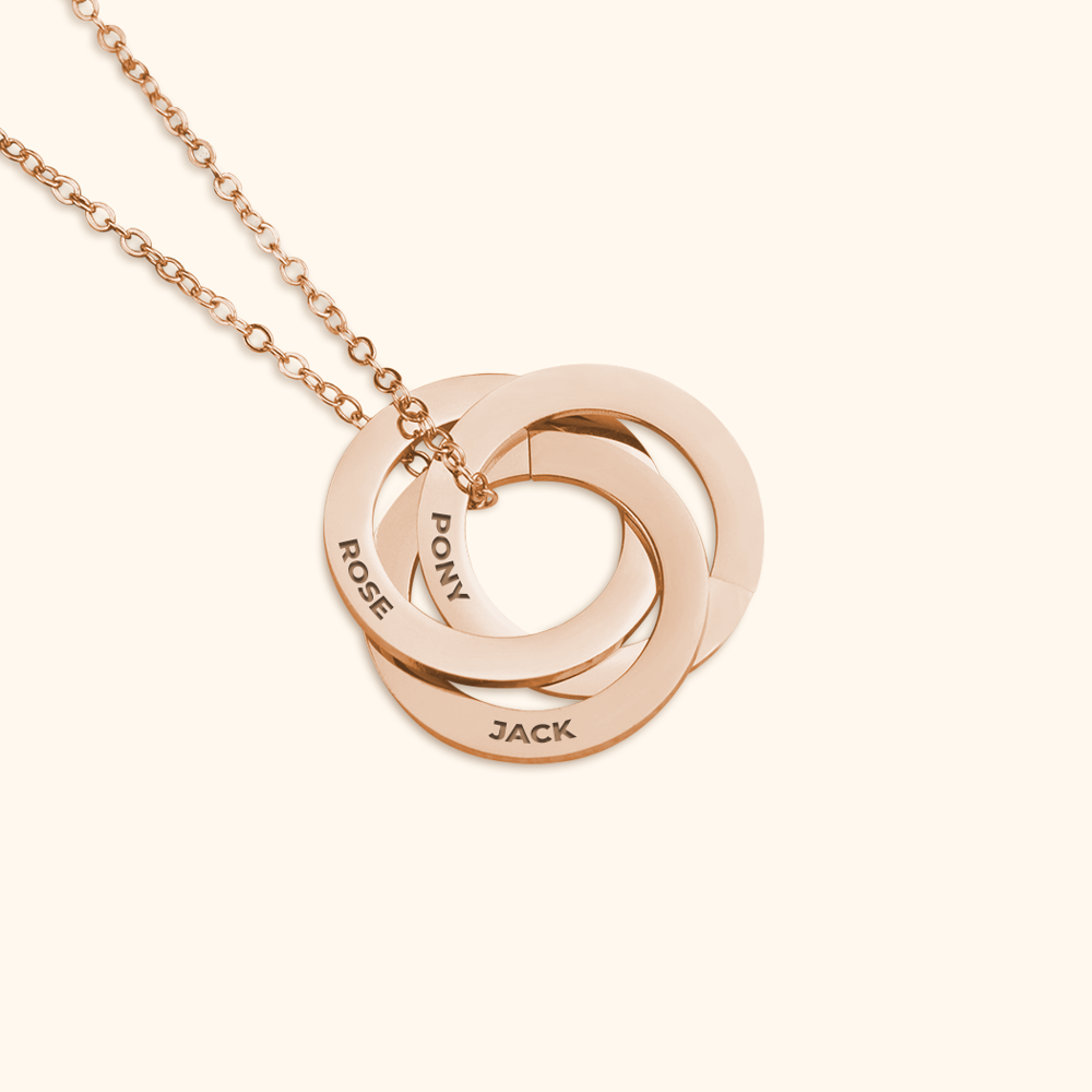 Personalised Linked Circle Necklace
