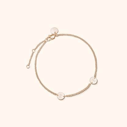 Personalised coin bracelet with engraving