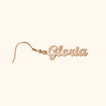 Luxurious Vertical Name Earrings