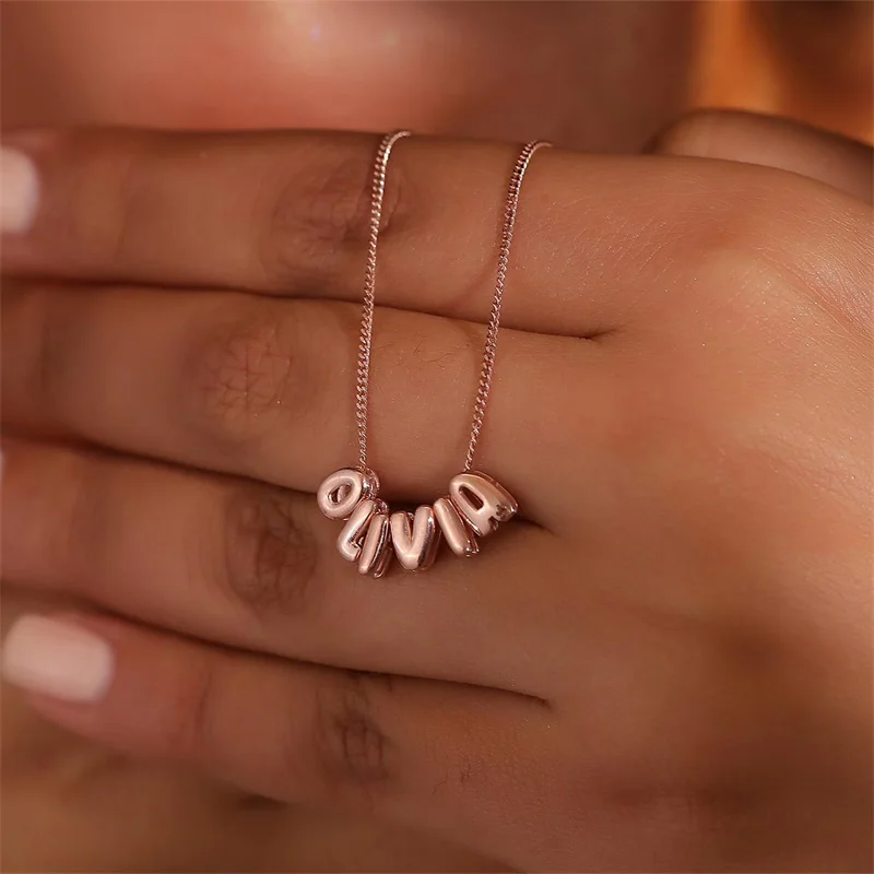 Personalised Bubble Letter Necklace