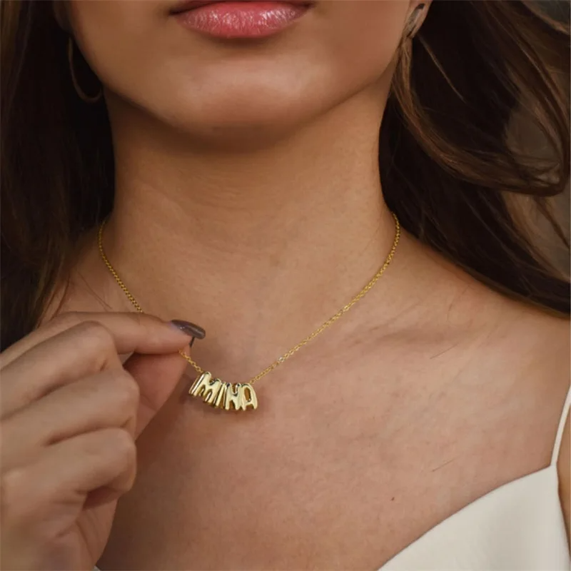 Personalised Bubble Letter Necklace