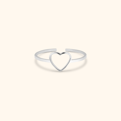 Heart-Shaped Minimalist Rings