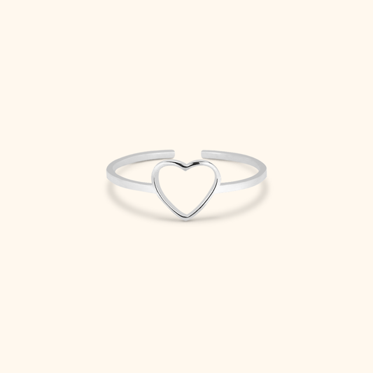 Heart-Shaped Minimalist Rings
