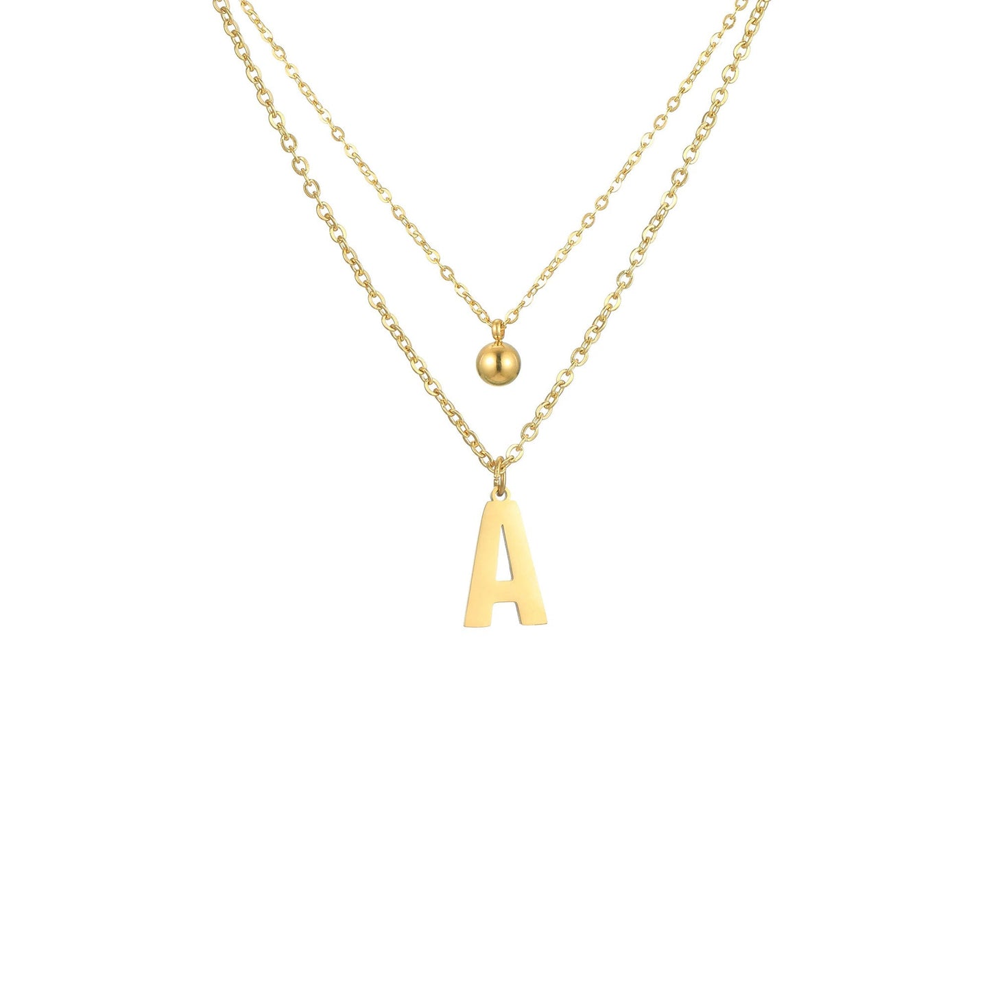 Letter Necklace with Charm