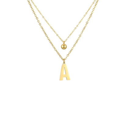 Letter Necklace with Charm