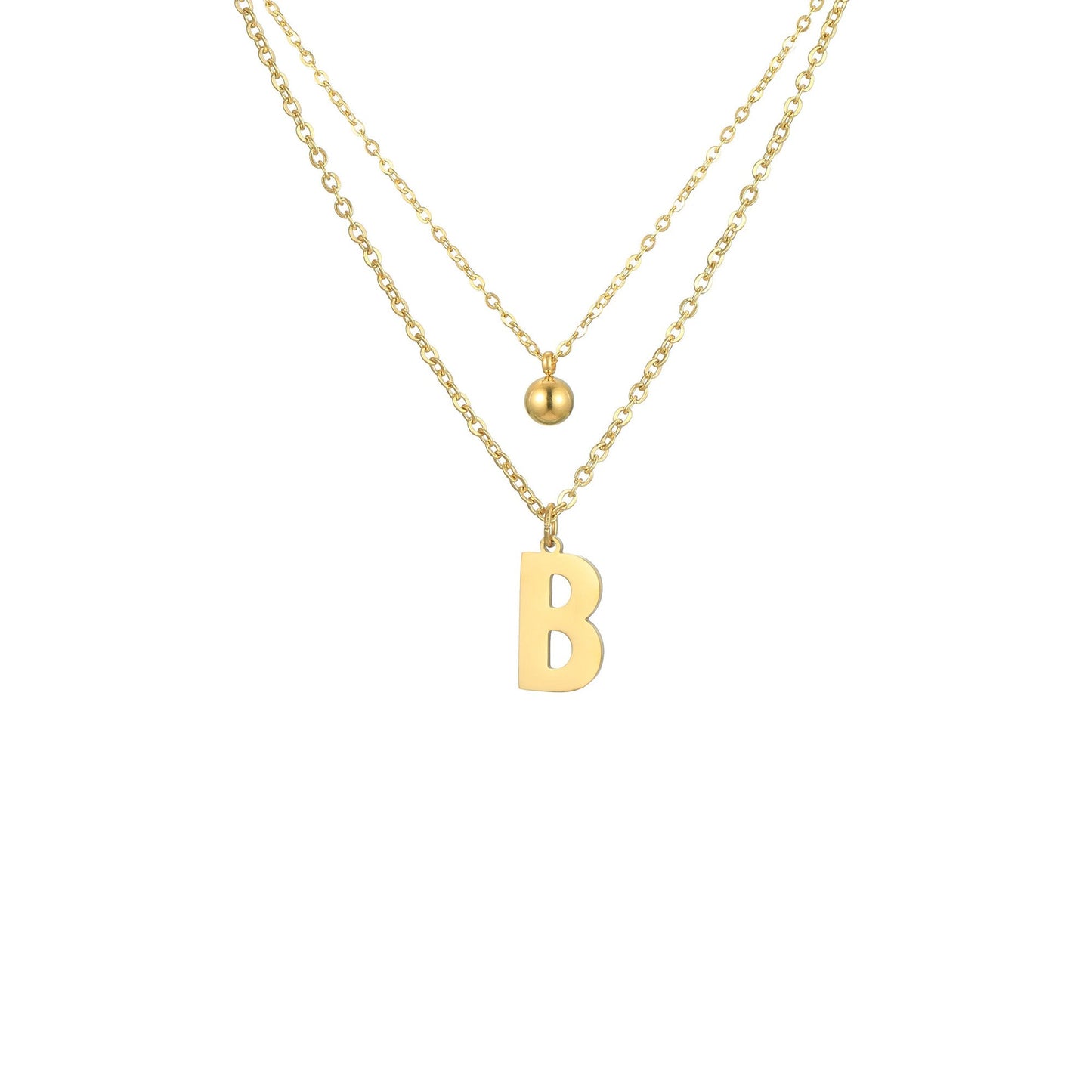 Letter Necklace with Charm