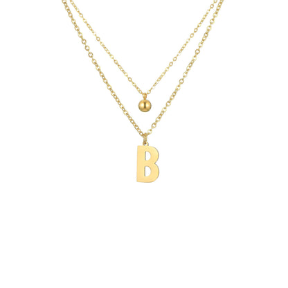 Letter Necklace with Charm