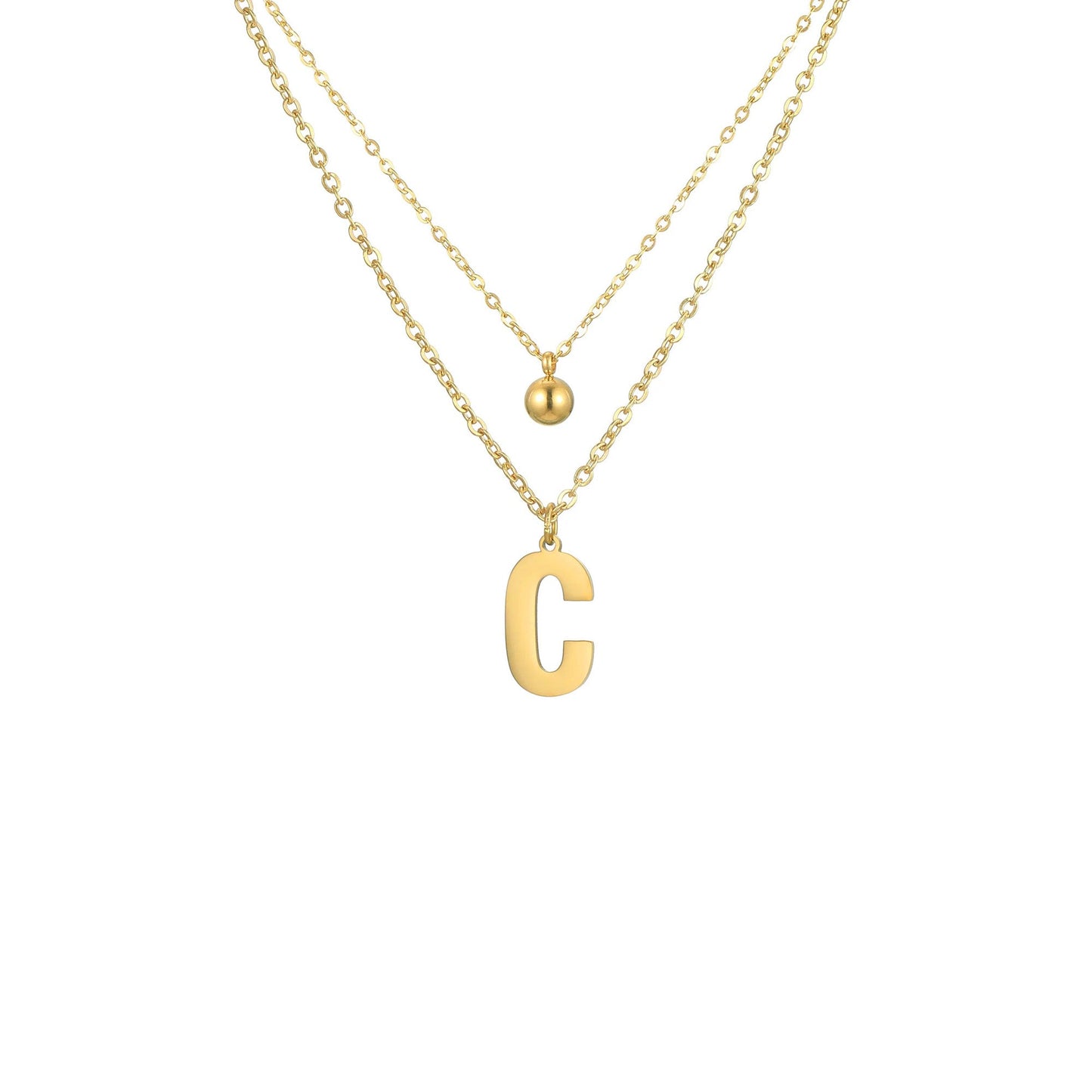 Letter Necklace with Charm