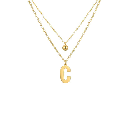 Letter Necklace with Charm
