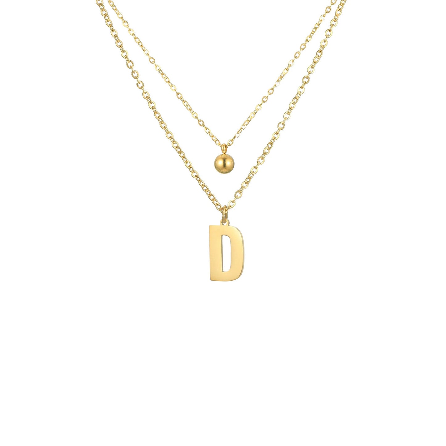 Letter Necklace with Charm
