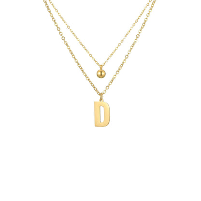 Letter Necklace with Charm