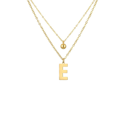 Letter Necklace with Charm