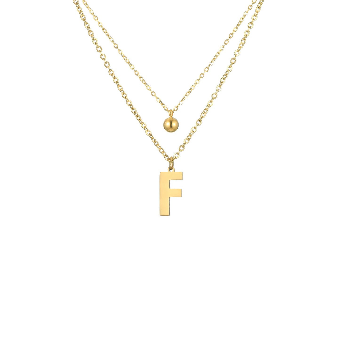 Letter Necklace with Charm