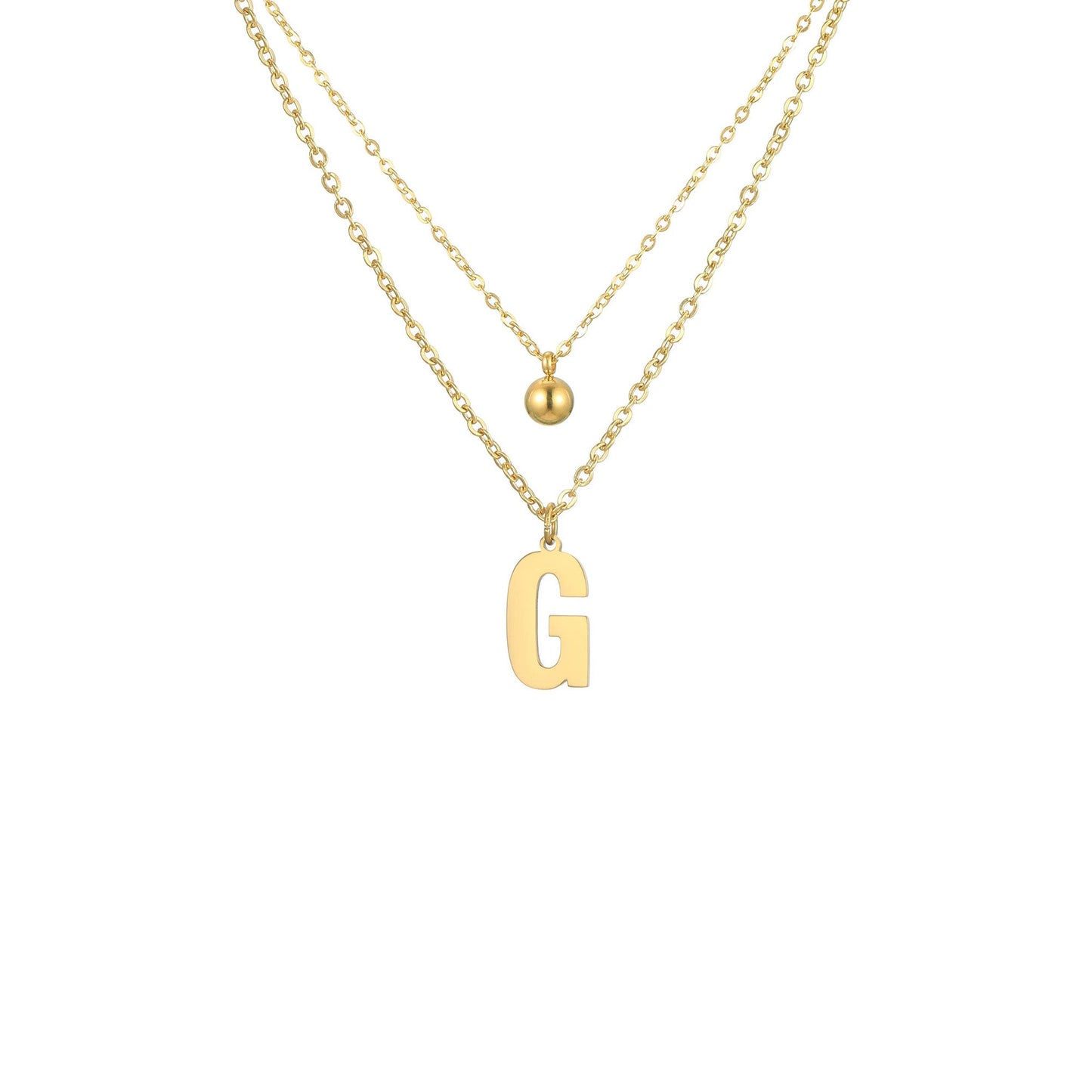 Letter Necklace with Charm