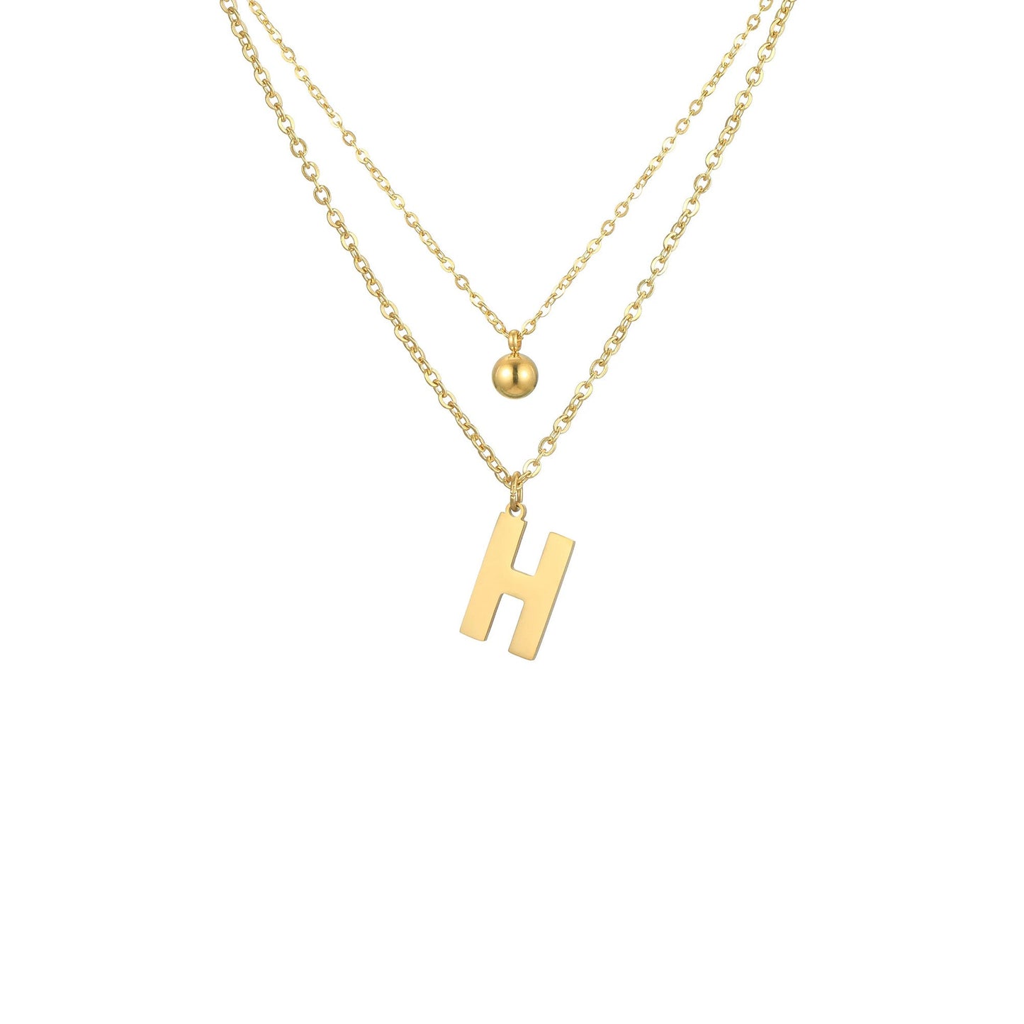 Letter Necklace with Charm