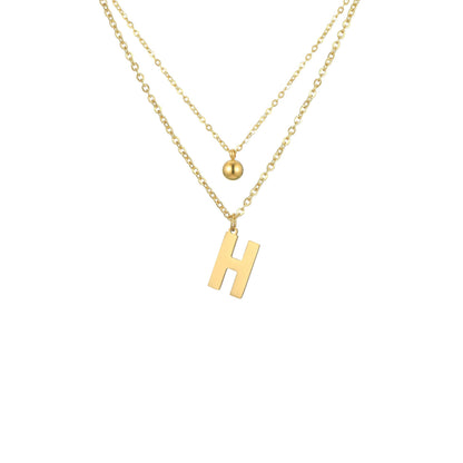 Letter Necklace with Charm
