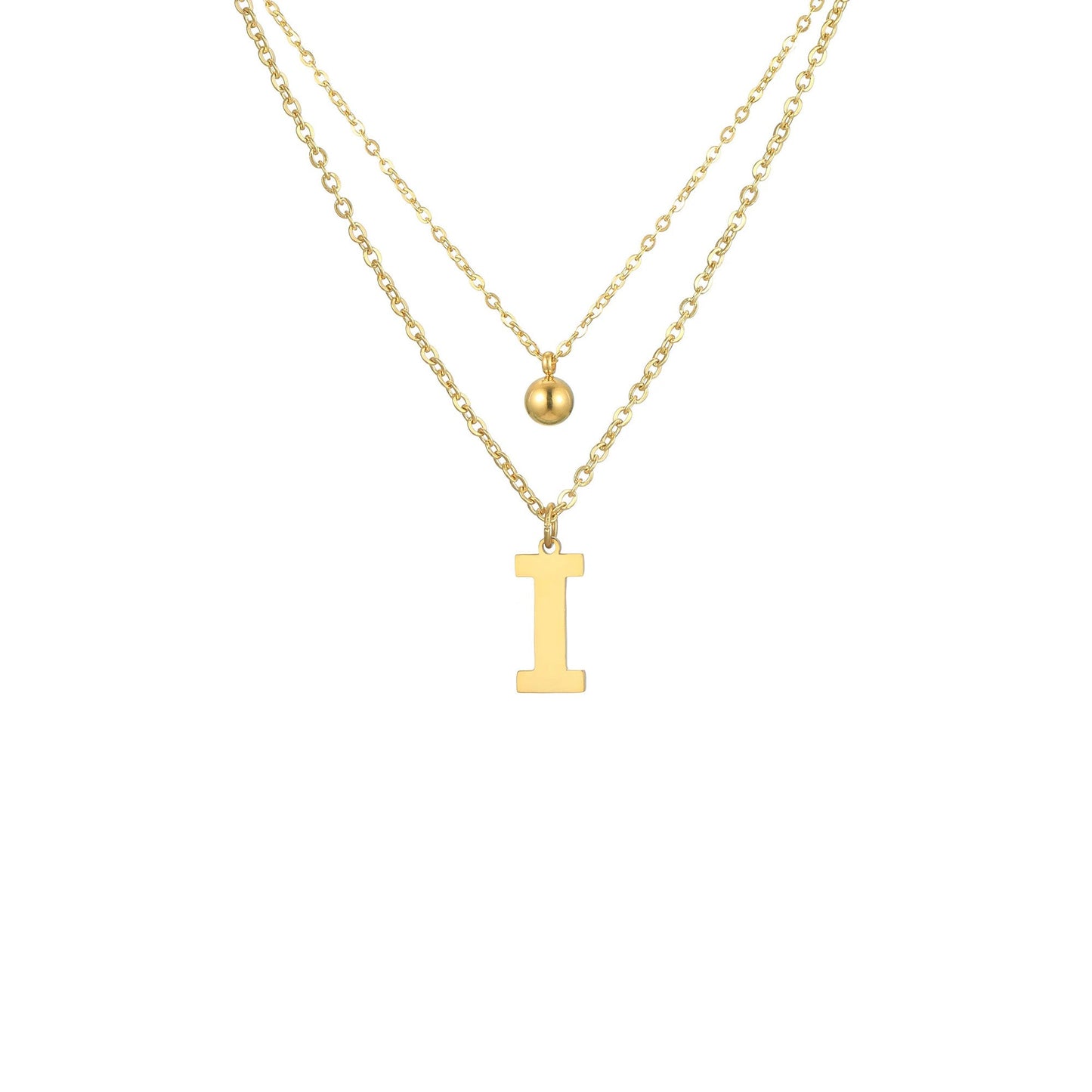 Letter Necklace with Charm