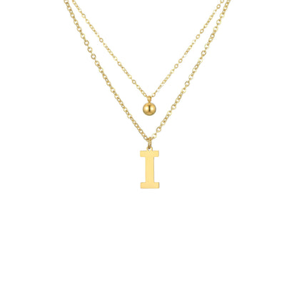 Letter Necklace with Charm