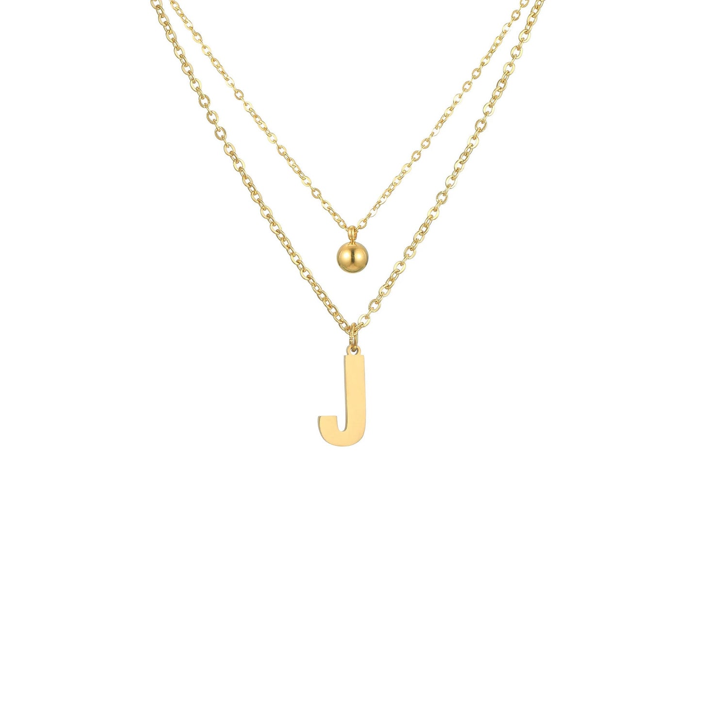 Letter Necklace with Charm