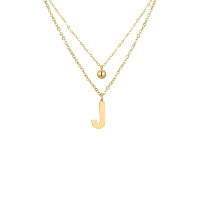 Letter Necklace with Charm