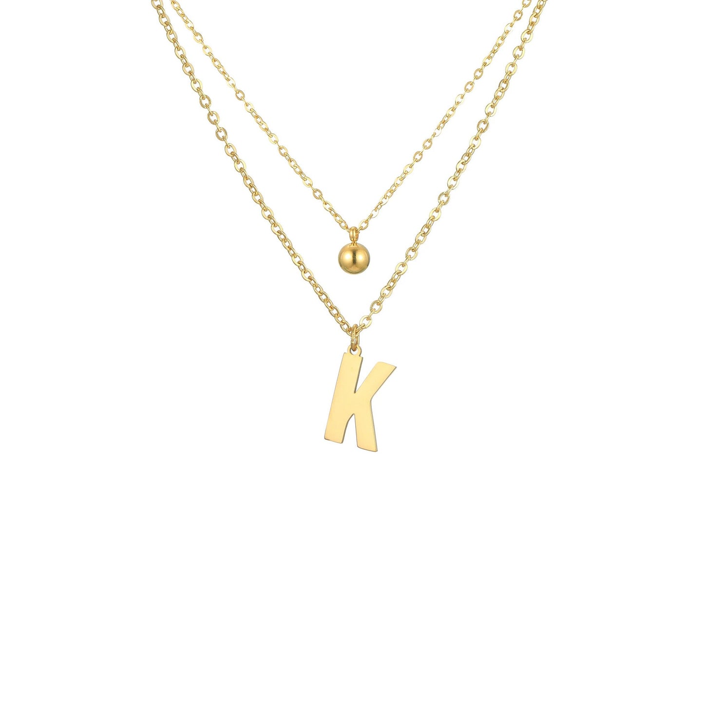 Letter Necklace with Charm