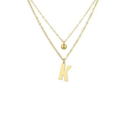 Letter Necklace with Charm