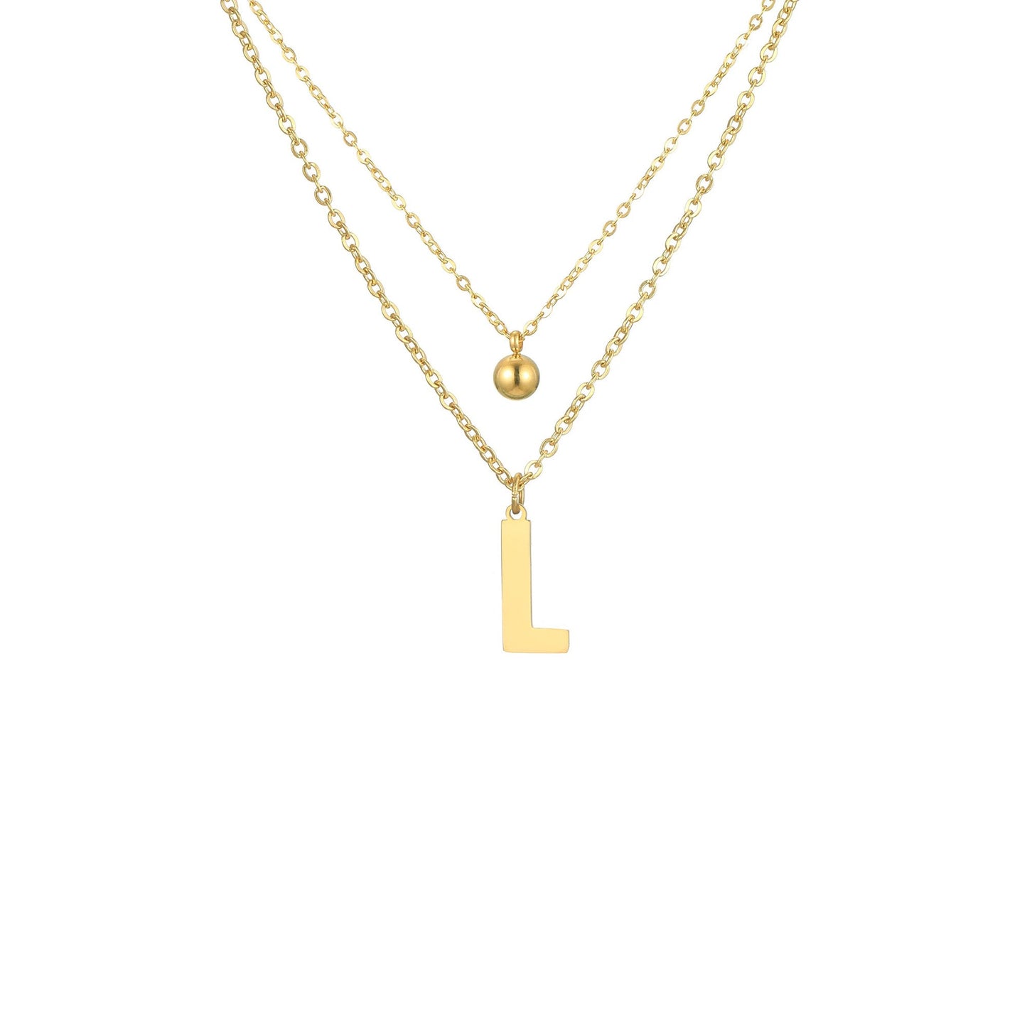 Letter Necklace with Charm
