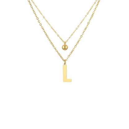 Letter Necklace with Charm