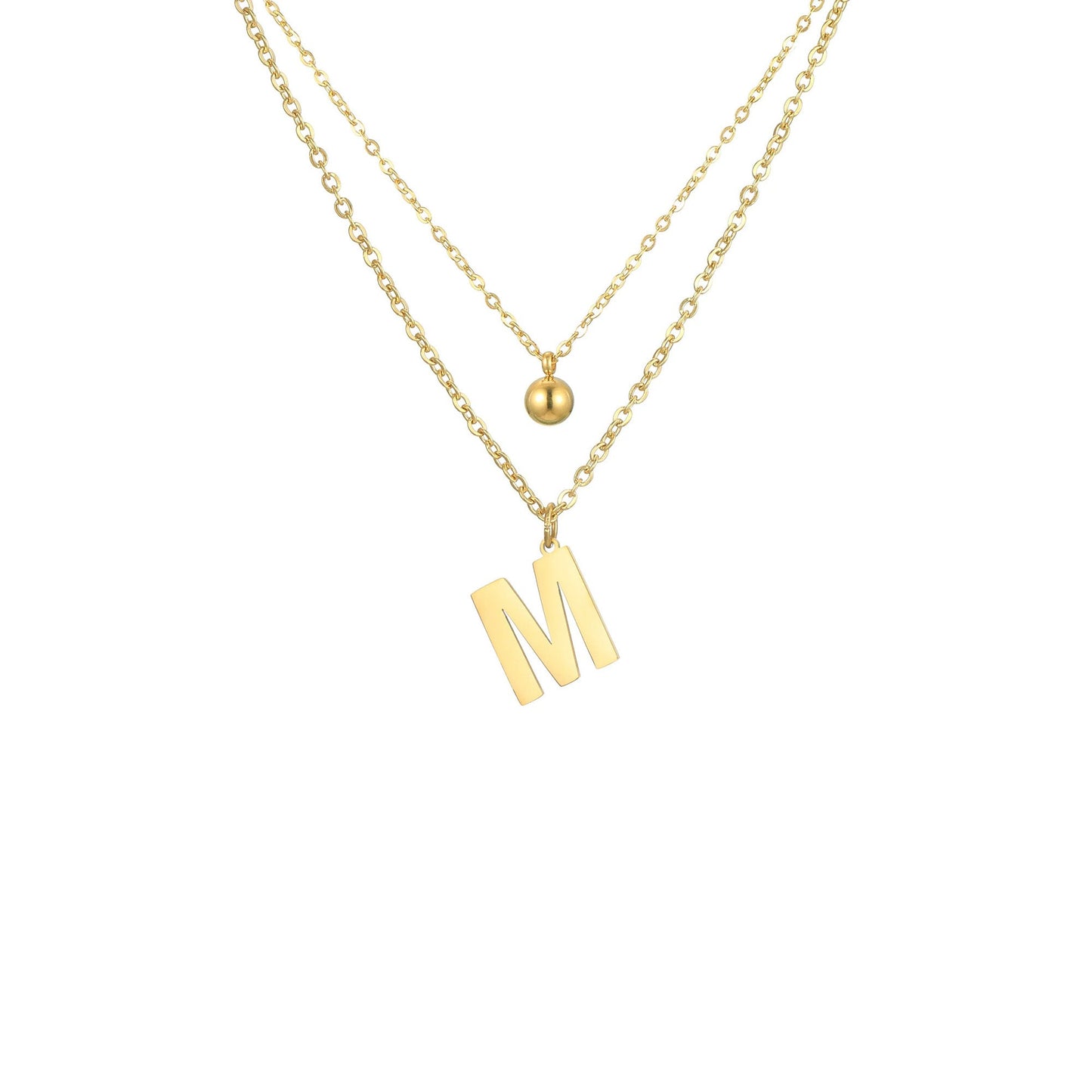 Letter Necklace with Charm