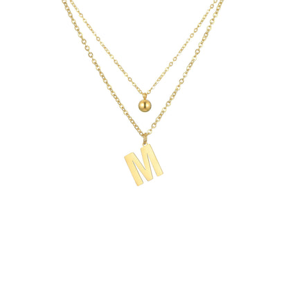 Letter Necklace with Charm