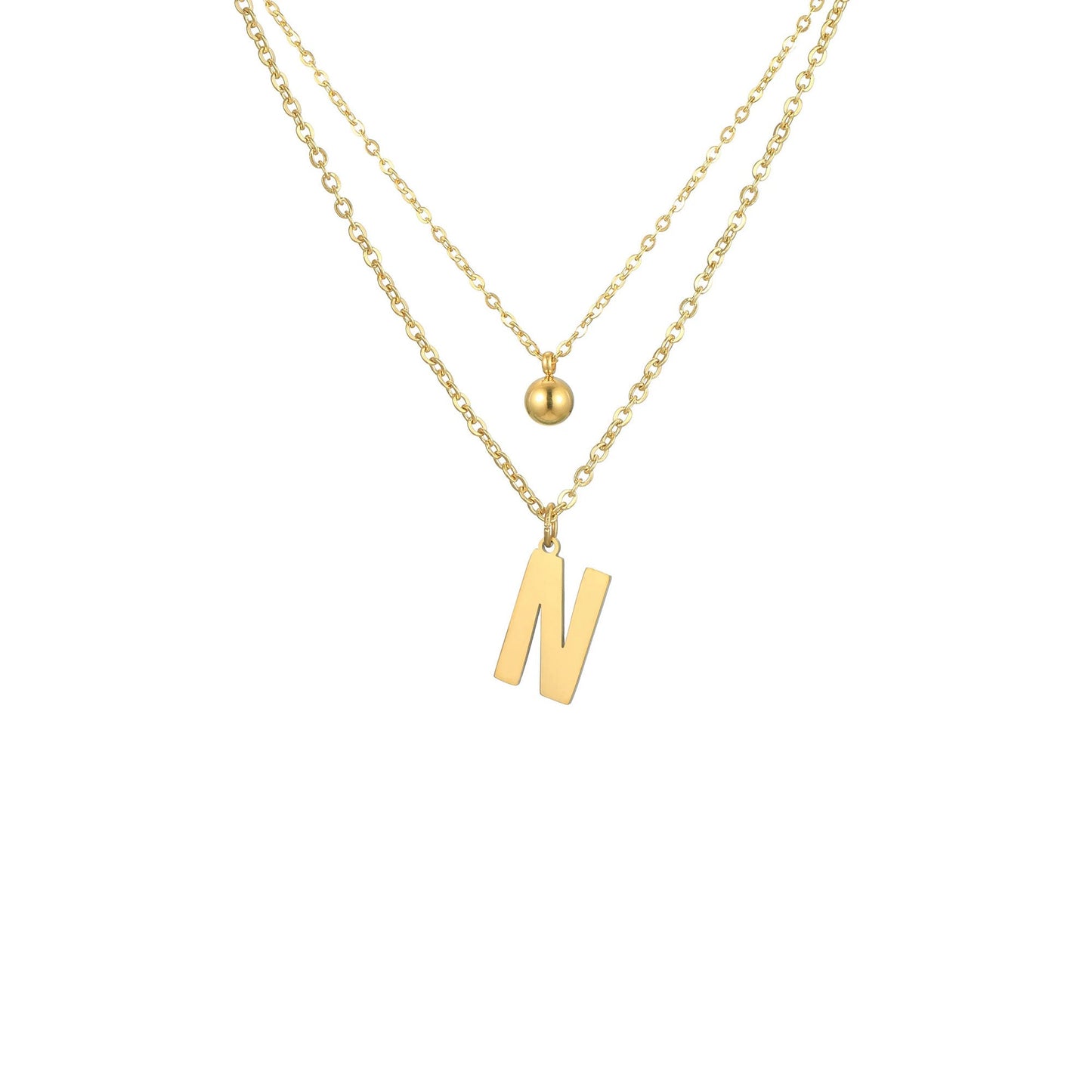 Letter Necklace with Charm