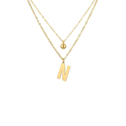 Letter Necklace with Charm