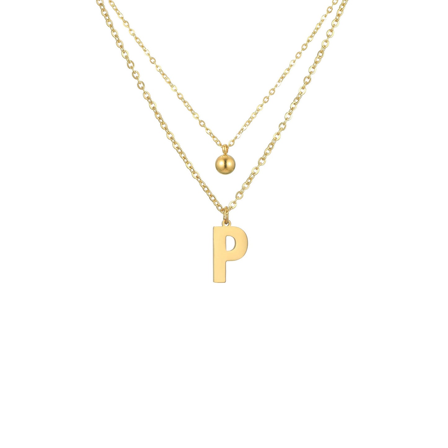 Letter Necklace with Charm