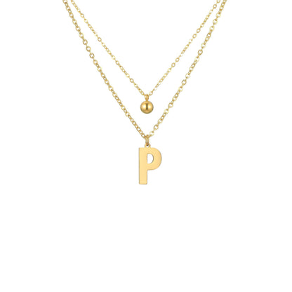 Letter Necklace with Charm