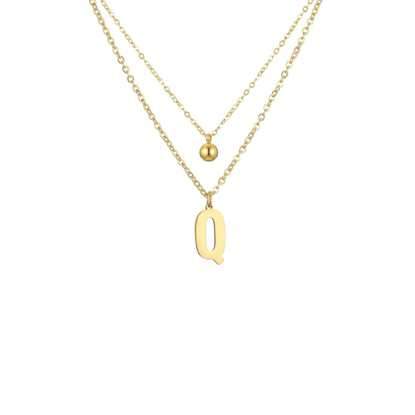 Letter Necklace with Charm