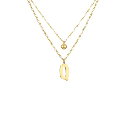 Letter Necklace with Charm