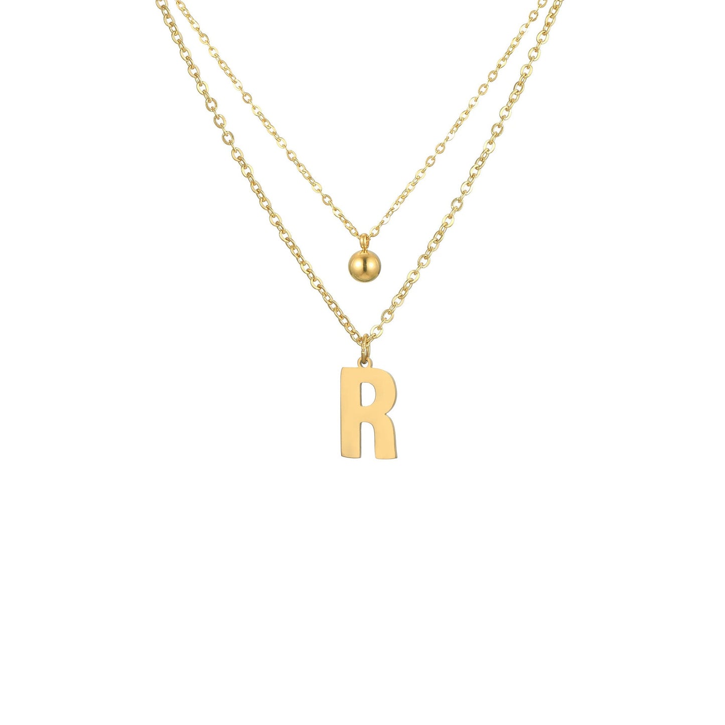Letter Necklace with Charm