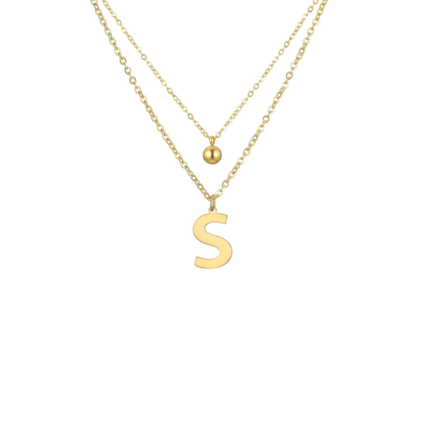 Letter Necklace with Charm