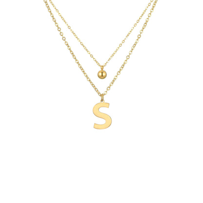 Letter Necklace with Charm