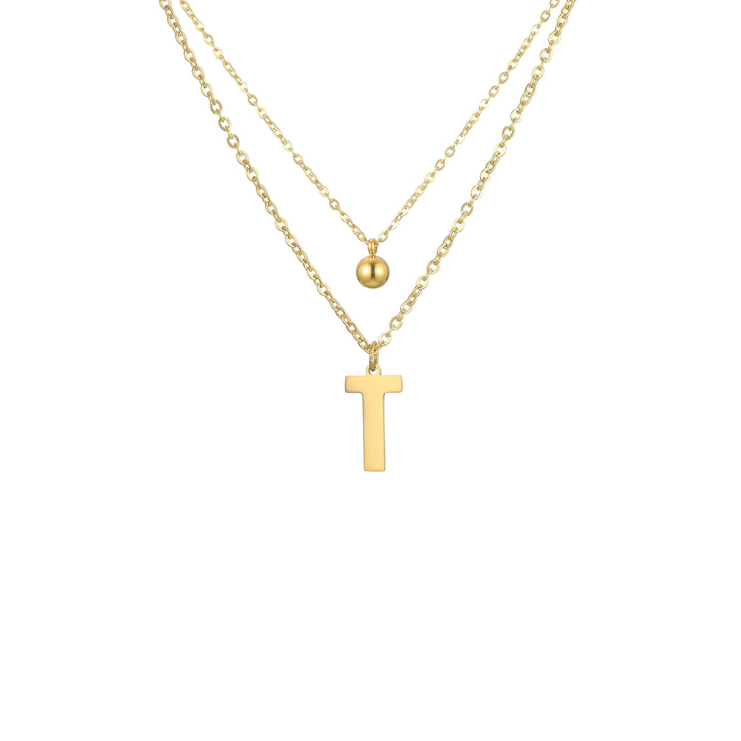Letter Necklace with Charm
