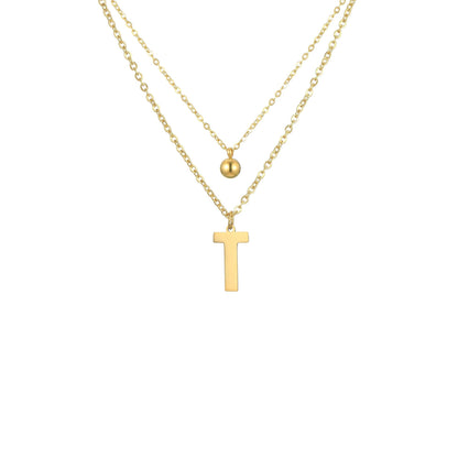 Letter Necklace with Charm