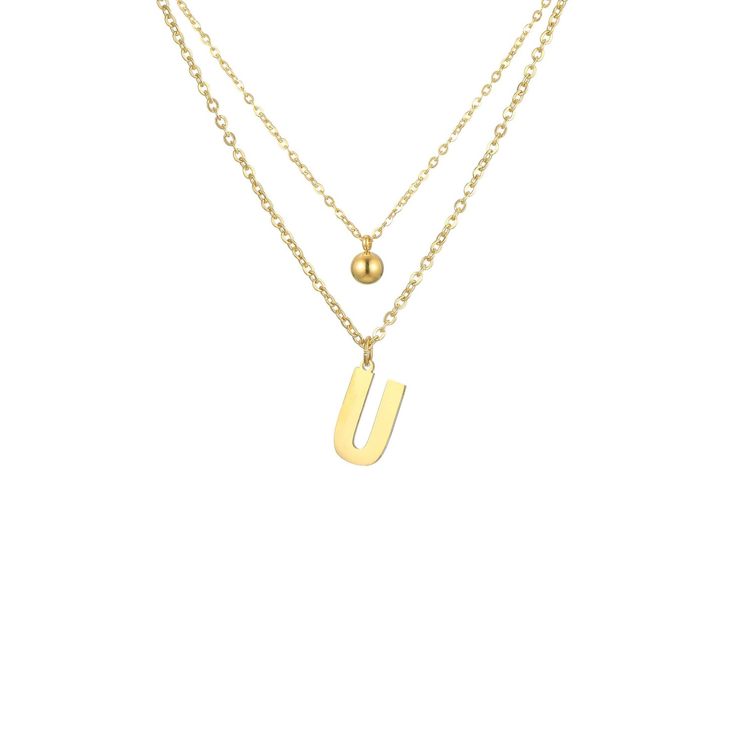 Letter Necklace with Charm