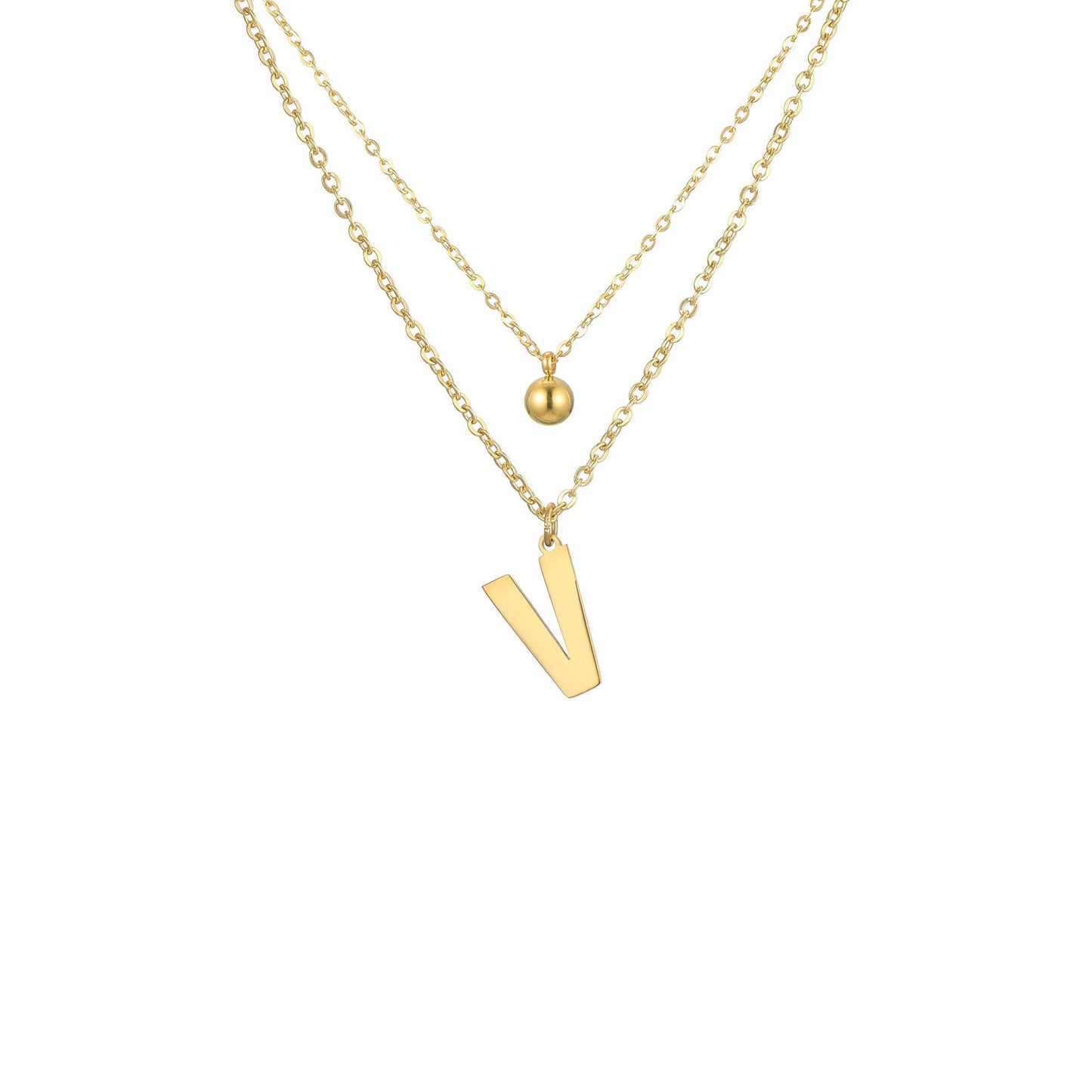 Letter Necklace with Charm