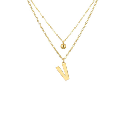 Letter Necklace with Charm
