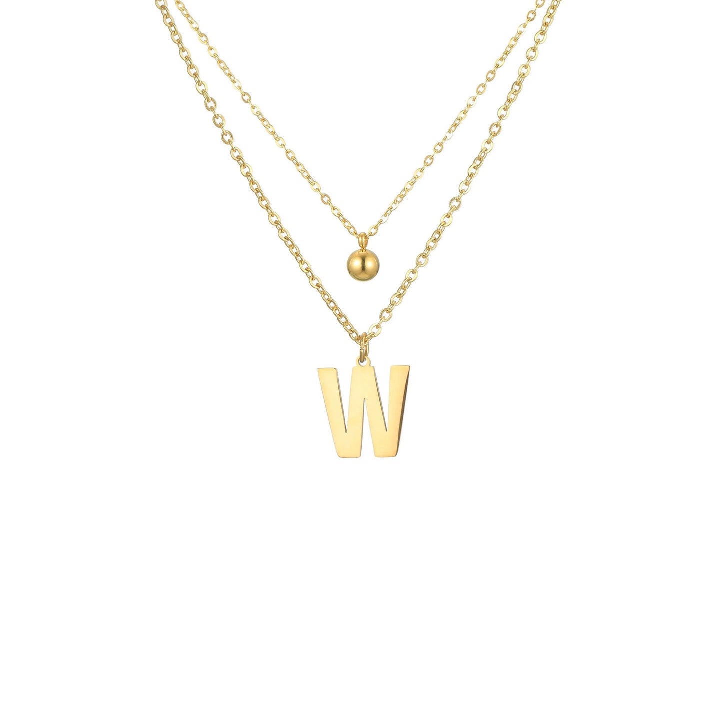 Letter Necklace with Charm